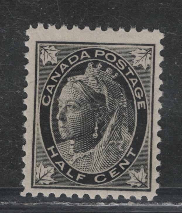 Lot 382 Canada (C) #66 1/2c Black , 1897-1898 Maple Leaf Issue, A FNH Single, ABN-Y Paper, Perf 11.8x12