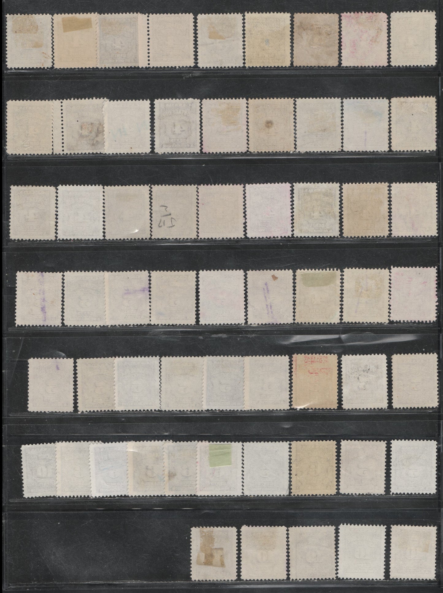 Lot 402 Canada SC#J17/J20b 4c-10c Violet Shades, Deep Rose Lilac, Milky Violet 86 Fine Used Singles Showing the FULL Range Of Shades & Papers On Which These Stamps Were Printed, Including Red Violet Shades & The Scarce CBN-VVVVVVV Toned Paper
