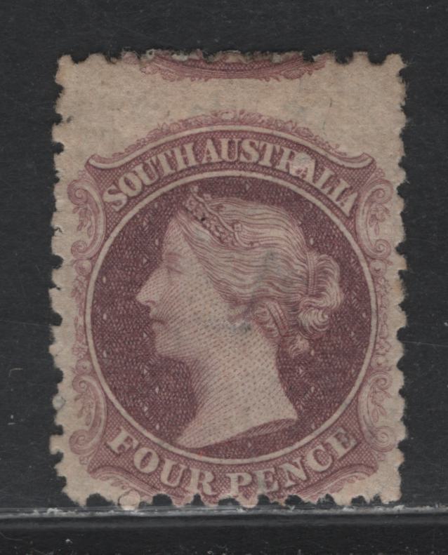 Lot 331 Australia - South Australia SG#138 4d Dull Purple , 1876-1900 Sideface Issue, A VGOG Single, Broad Star Wmk, Perf 10x11.5