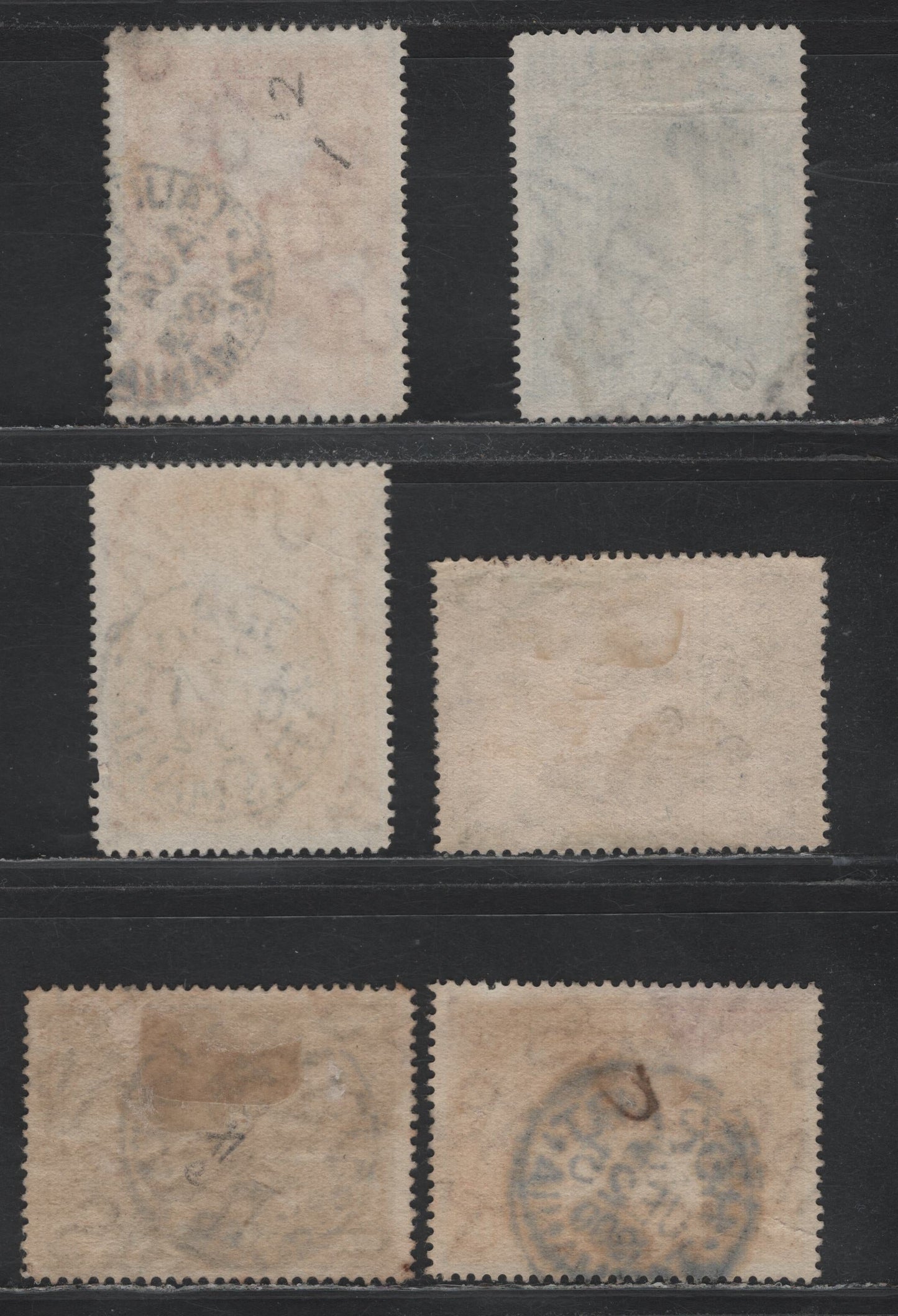 Lot 342 Australia - Tasmania SG#230-234, 236 1d - 6d Bright Lake - Lake , 1899-1900 Engraved Pictorial Issue, 6 Very Good/Fine/Very Fine Used Singles, Minor Wrinkle On2.5d &Small Tear Through LL Value Tablet