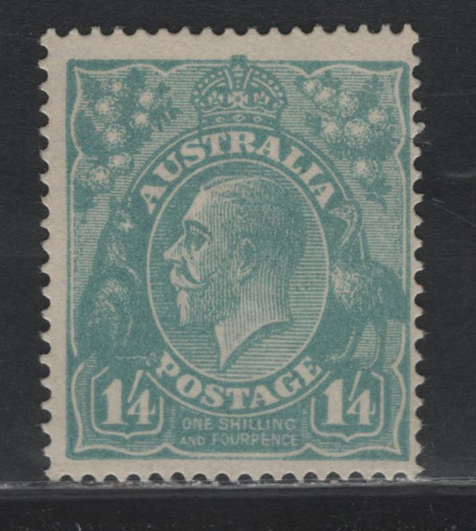 Lot 369 Australia SG#66a 1/4d Dull Greenish Blue , 1918-1923 King George V Issue, A FOG Single, Pointy Crown Over A Wmk