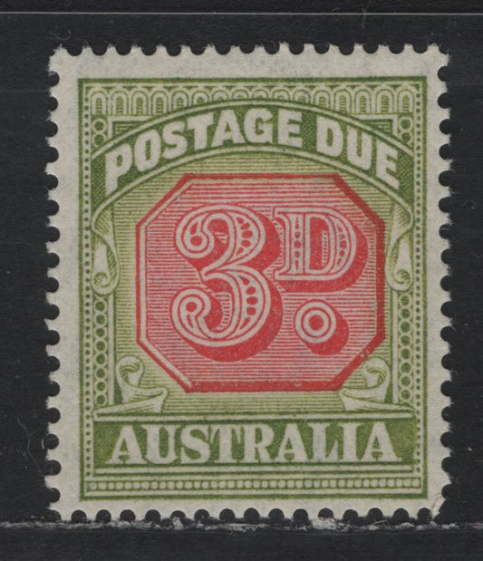 Lot 383 Australia SG#D115 3d Scarlet & Yellow Green , 1938 Postage Dues, A FOG Single