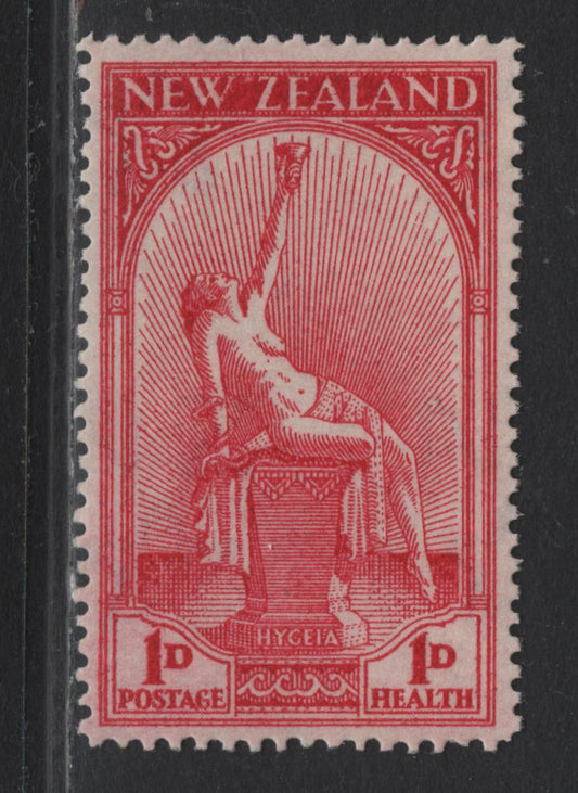 Lot 358 New Zealand SG#552 1d+1d Carmine , 1932 Health Issue, A VFNH Single