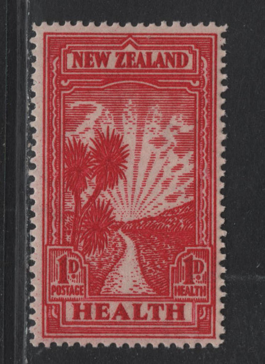 Lot 359 New Zealand SG#553 1d+1d Carmine , 1933 Health Issue, A VFNH Single
