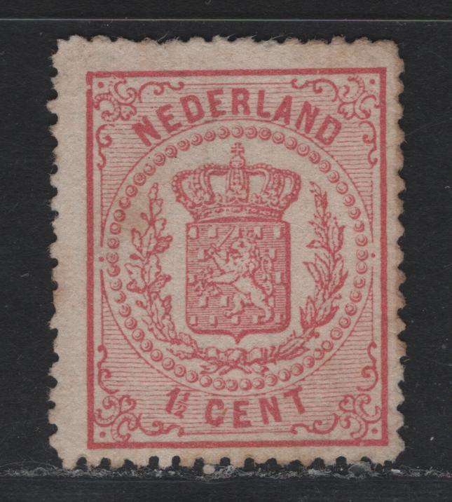 Lot 308 Netherlands SC#20b 1.5c Rose , 1869-1871 Arms Issue, A Fine Unused Single, Line Perf 14, No Gum