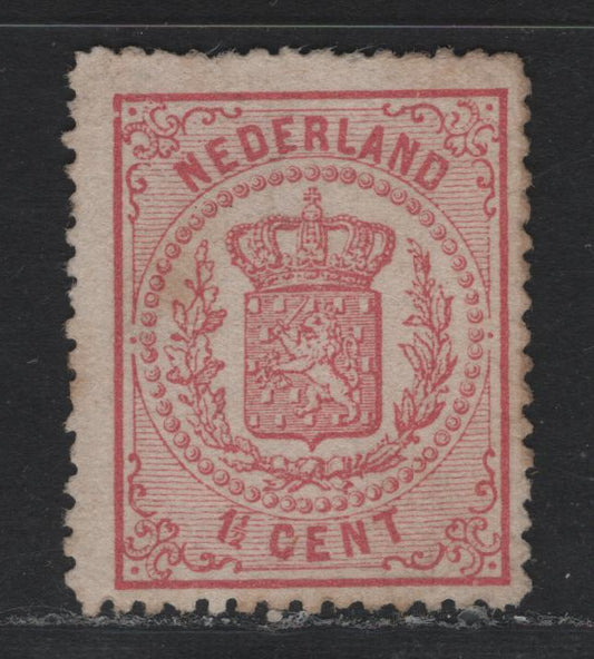 Lot 308 Netherlands SC#20b 1.5c Rose , 1869-1871 Arms Issue, A Fine Unused Single, Line Perf 14, No Gum