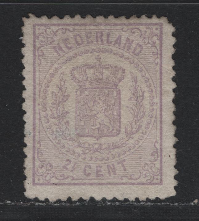 Lot 310 Netherlands SC#22 2.5c Pale Violet , 1869-1871 Arms Issue, A Fine Regummed Single, Comb Perf 13.25, Expertly Regummed To Appear NH