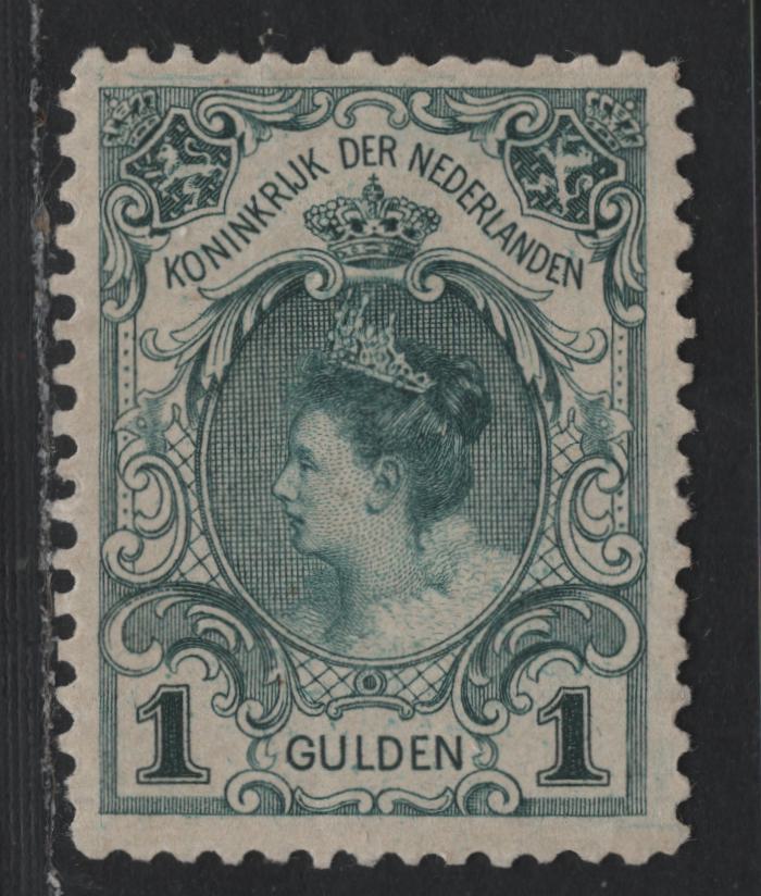 Lot 314 Netherlands SC#83 1g Deep Blue , 1898 Queen Wilhelmina Issue, A VGOG Single, Type II, Perf 11.5x11, Very Small Pinpoint Thin That Is Only Visible In Backlight.