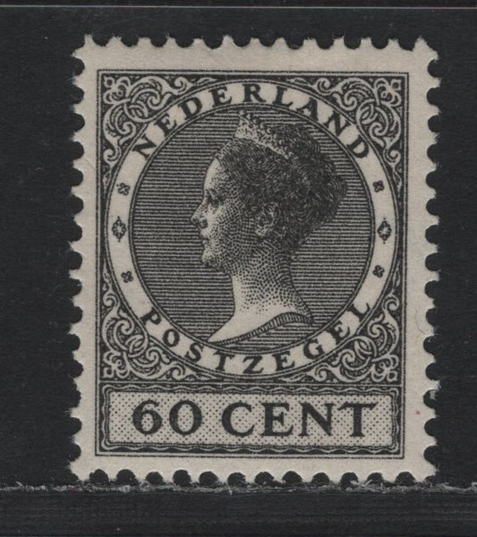 Lot 318 Netherlands SC#193 60c Black , 1926-1929 Queen Wilhelmina Photogravure Issue, A FOG Single, Circle Wmk