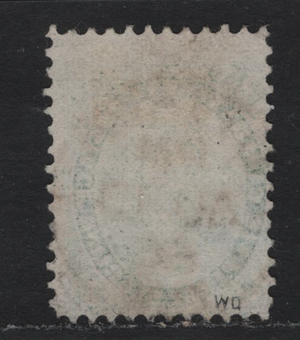 Lot 363 Canada #18vvar 12.5c Blue Green , 1859-1864 First Cents Issue, A Very Good Used Single, Unlisted Thin Paper (Cents-PPP), Showing SON August 13 1866 Ottawa Split Ring Cancel, Trace Of Imprint At UR Above 4 Plate Dots