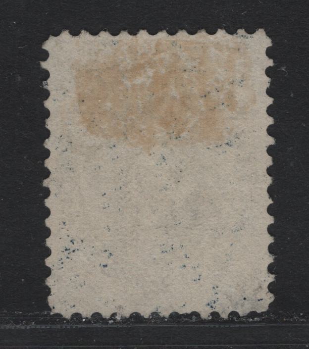 Lot 365 Canada #19 17c Blue , 1859-1864 First Cents Issue, A Very Good Used Single, Cents-C Paper, Perf 12, Showing Line Into Outer Medallion Between GE of Postage, Plate Dot Inside Left Medallion Ornament.