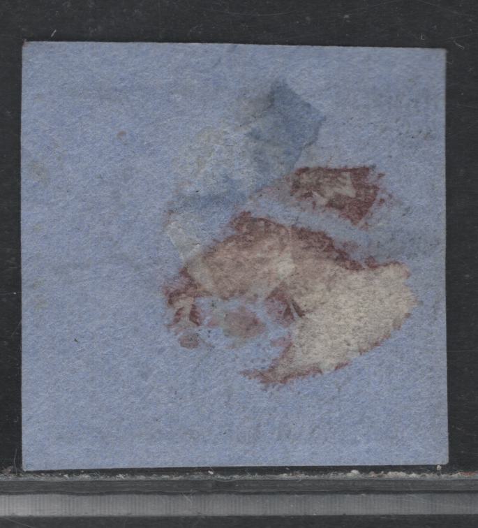 Lot 374 New Brunswick (C) #1 3d Pale Red , 1851 Pence Issue, An Ungraded Used Single, Severely Faulty Example That Appears To be Two Uncancelled Halves That Were Affixed To A Letter & Cancelled