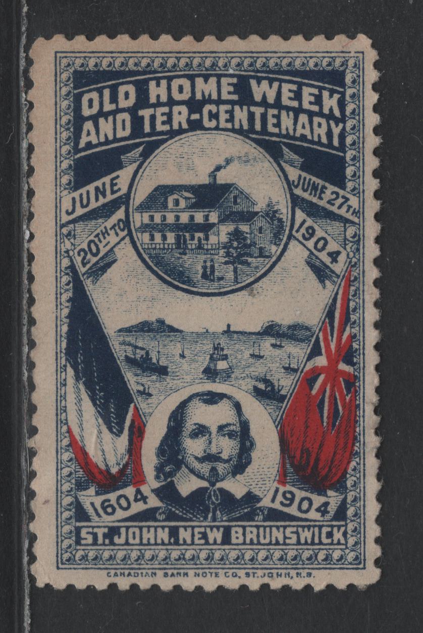 Lot 395 Canada La Frieniere (C) #CCO15  , 1904 Old Home Week & Ter-Centenary Saint John Issue, A VFPOG Single, Commemoradates the 300th Anniv of Champlains Voyage To the Bay of Fundy