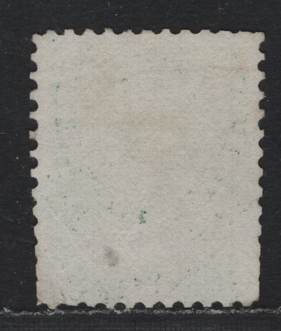 Lot 304 Canada (C)#18ii 12.5c Green , 1859-1864 First Cents Issue, A Fair Used Single, Scarce, Silky Smooth Cents-R Paper, Clipped Perfs & Horizontal Crease, But Still A Presentable Example Of A Rare Paper Type.