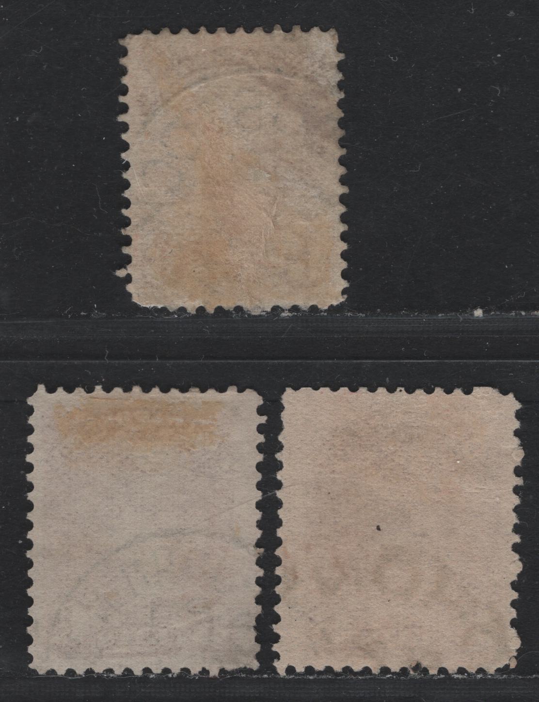 Lot 331 Canada (C)#43i 6c Chestnut , 1888-1897 Small Queen Issue, 3 Fine Used Singles, Second Ottawa Printings, Three Similar, But Different Papers & Perfs