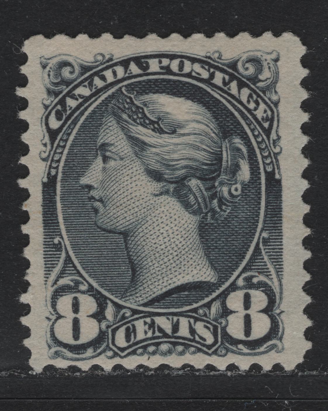 Lot 333 Canada (C)#44b 8c Slate , 1888-1897 Small Queen Issue, A Fine Unused Single, Paper 2O-H, Perf 11.9x12.1