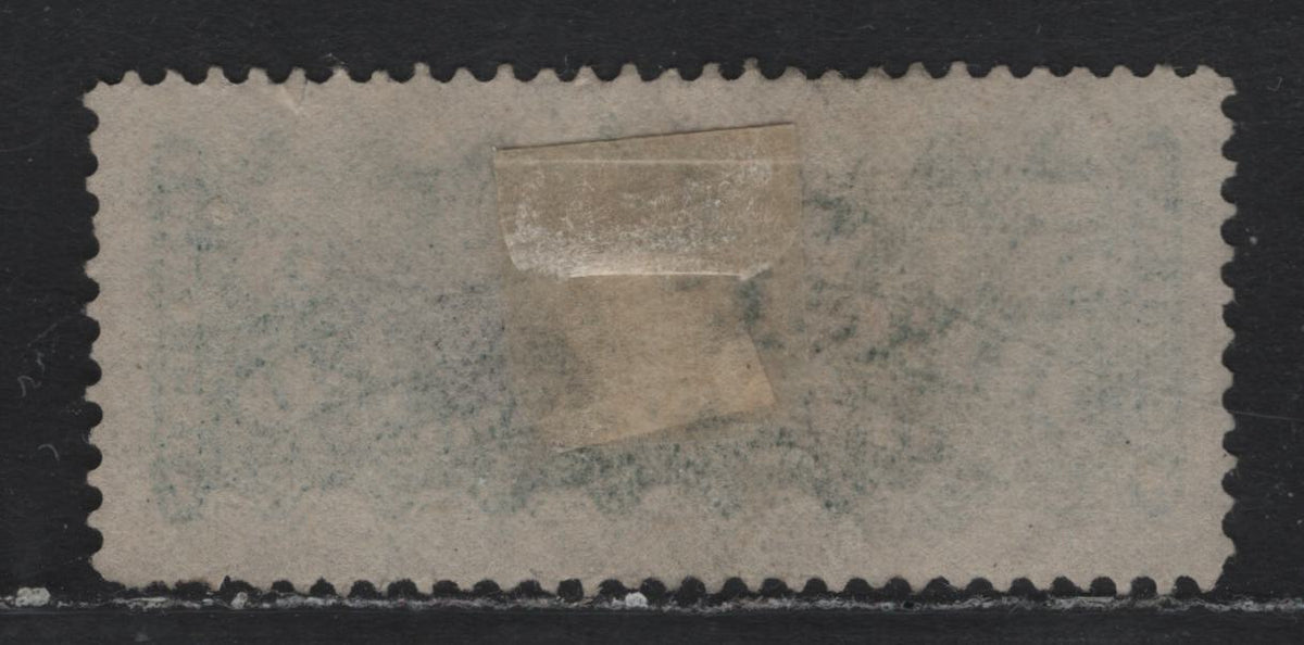 Lot 370 Canada #F2a 5c Blue Green , 1875-1896 Registration Issue, A Fine Used Single, Montreal Gazette Printing, MG-I Paper, Perf 12.25, Showing Extreme Dry Inking on the Left Of The Design, A Few Short Perfs But Well Centered Within Large Margins.