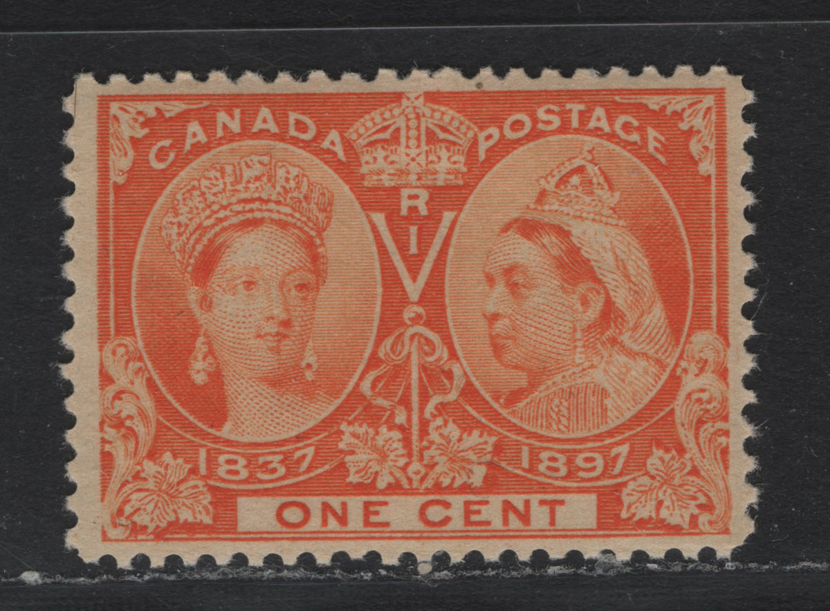 Lot 305 Canada #51i 1c Yellowish Orange , 1897 Diamond Jubilee Issue, A VFNH Single, ABN-U Paper, Perf 11.9