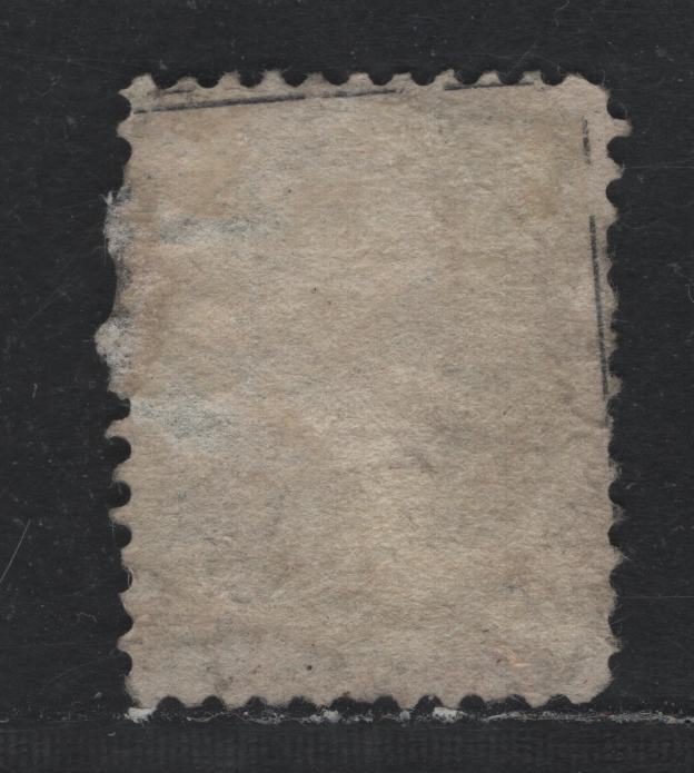 Lot 378 Canada #36i 2c Grass Green , 1870-1893 Small Queen Issue, A Fine Used Single, 2nd Ottawa Printing, Rough Porous Paper, Perf 12x12.1, Style S Precancel.