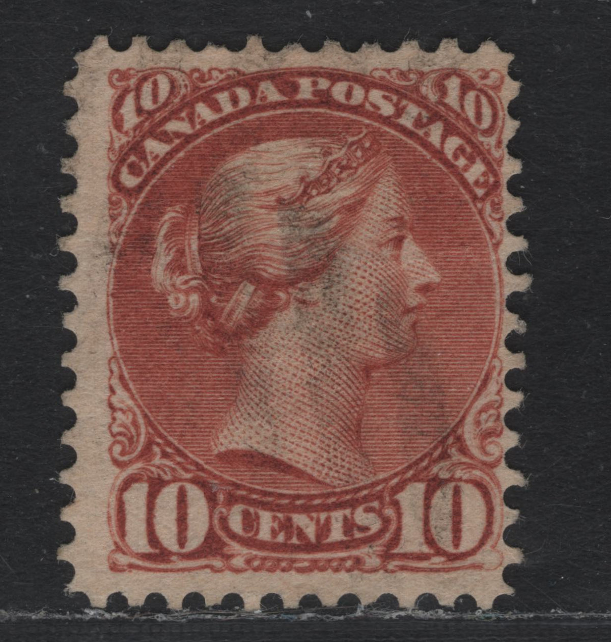 Lot 416 Canada #45 10c Brown Red , 1888-1897 Small Queen Issue, A Fine Used Single, 2nd Ottawa Printing, Porous Horizontal Wove Paper, Unchecked As To Specific Type, Perf 12.1x12.