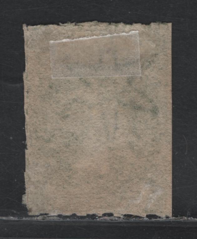 Lot 107 Australia - South Australia SG#21 1d Sage Green , 1860-1869 Second Roulette Issue, A Fine Used Single, Well Centered, Intact Roulette On 3 Sides, Clipped At left, Light Grid Cancel.