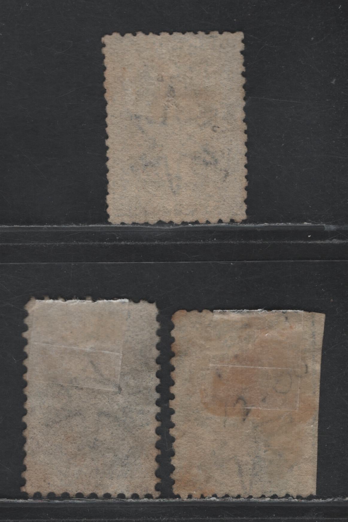 Lot 121 Australia - South Australia SG#72, 97, 105 6d Prussian Blue - Bright Pale Blue , 1868-1879 Humphrey Heads Perforated Issue, 3 Fine Used Singles, Perfs 11.5-12.5, 10 &11.5-12.5x10, Large Star Wmk