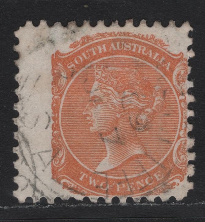 Lot 138 Australia - South Australia SG#168,a,c, O44, O55 2d Orange Red - Dull Red , 1876-1904 Queen Victoria Surface Printed Sideface Issue, A Fine/Very Fine Used Single, Normal & 2 Types of OS Overprints, Most Listed Perfs & Shades Being 10, 15 & 13
