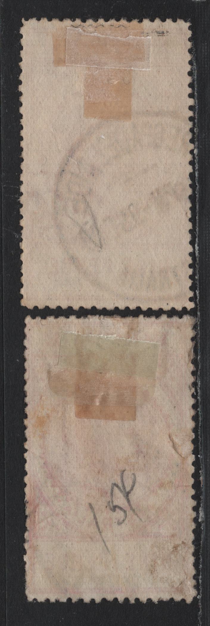 Lot 172 Australia - South Australia SG#302c,ea 9d Lake , 1906-1912 Long Stamps Issue, 2 Very Fine Used Singles, Perf 12.5, Crown Over A Wmk, Types A & C, Based On Distance Between Nine And Pence.