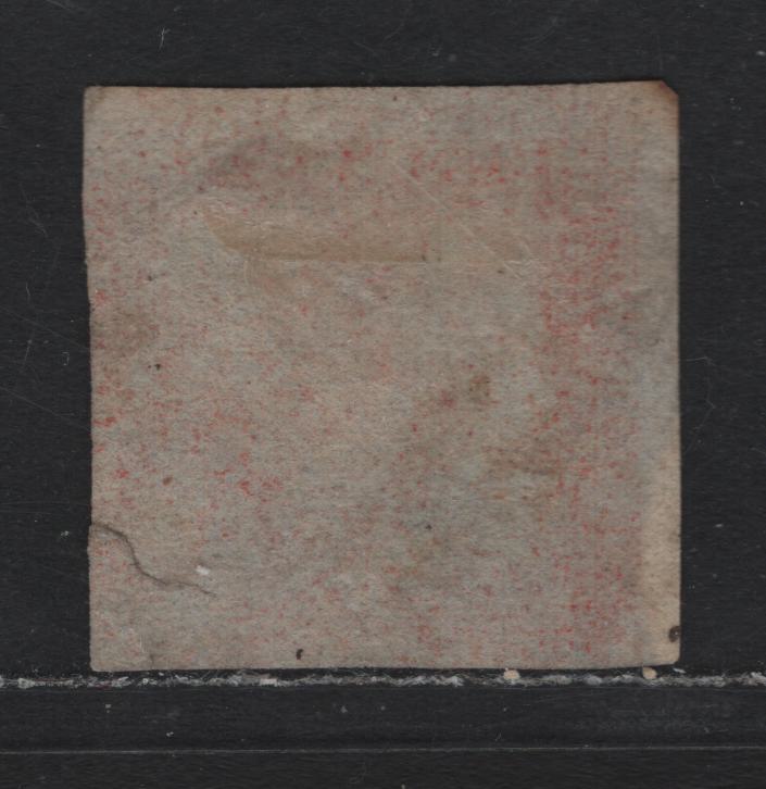 Lot 180 New Brunswick #1a 3d Dark Red , 1851 Pence Issue, An Ungraded Used Single, Presentable But Faulty Example, Very Close Margins On 2 Sides & Several Faults