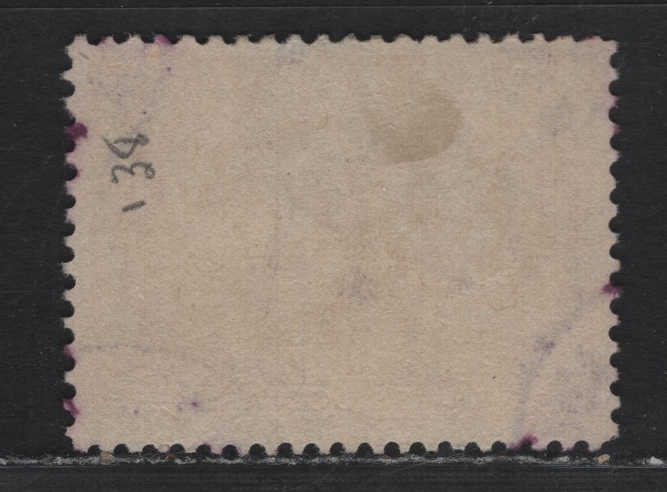 Lot 189 Canada #63var $3 Brown Ochre , 1897 Diamond Jubilee Issue, A Very Fine Used Single, ABN-QQQQ Paper, Perf 12x11.75, Showing Distorted P For I In RIV.