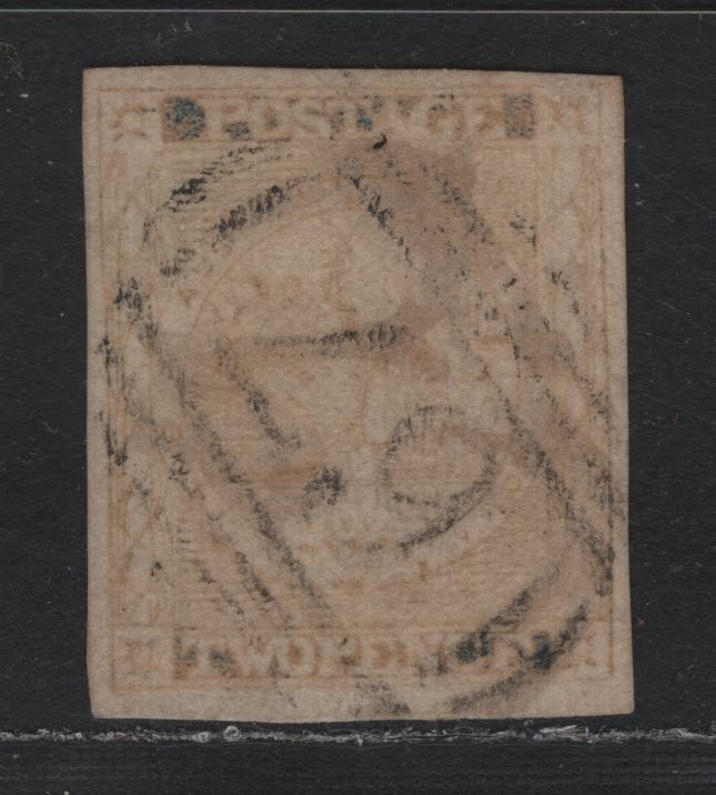 Lot 301 Australia - NSW SG#34 2d Pale Ultramarine , 1851 Sydney Views Issue, A Very Fine used Single, Wove Paper, Plate IV, 4 large Margins & Lightly Struck SON #67 Barred Numeral Cancel For Muswellbrook.