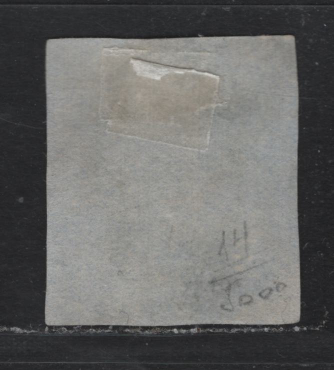 Lot 305 Australia - NSW SG#55 2d Grayish Blue , 1851-1855 Laureate Issue, A Very Fine Used Single, Bluish Wove Paper, Plate 1, 4 margin Example With #38 Barred Numeral Cancel For Queanbeyan