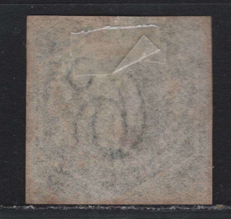 Lot 310 Australia - NSW SG#89 6d Deep Slate , 1854-1859 Imperf Diadem Issue, A Fine Used Single, 4 Margin Used Example, Moderate barred Grid Cancel