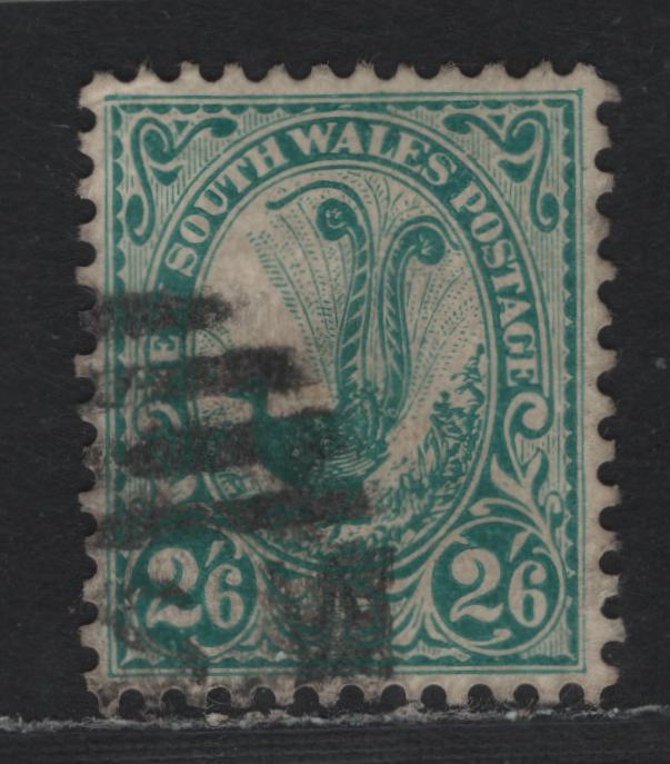 Lot 360 Australia - NSW SG#326 2/6d Blue Green , 1902-1905 Queen Victoria, Centennial & Arm Issue, A Very Fine Used Single, Chalky Paper, Perf 12x11.5, Crown & NSW Wmk, Narrow Gap.