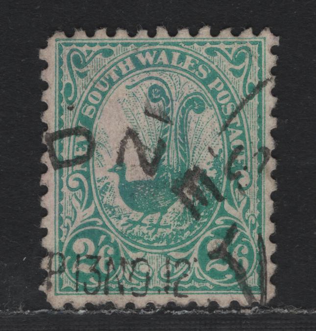 Lot 363 Australia - NSW SG#349b 2/6d Blue Green , 1905-1910 Centenary & Arms Definitives, A Very Fine Used Single, Perf 11x12, Crown over A Wmk, November 13, 1912 Sydney CDS Cancel.