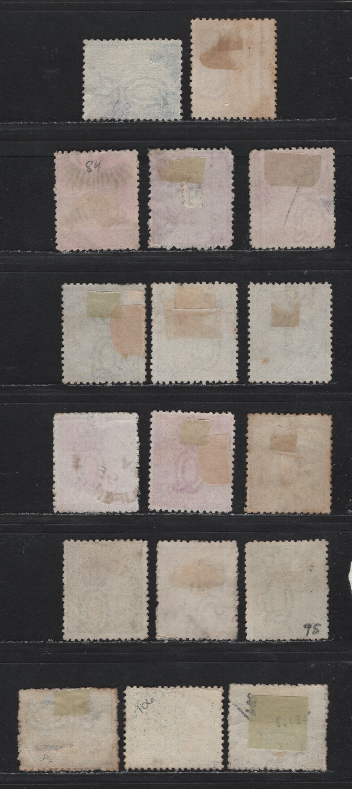 Lot 403 Australia - Queensland SG#184-188, 190-193, 196, 209 1/2d - 6d Green , 1887-1896 Re-Engraved Second & Third Sideface Issues,  Fine/Very Fine Used Singles, Additional Shades, New & Old Plates Of 2d Are Included