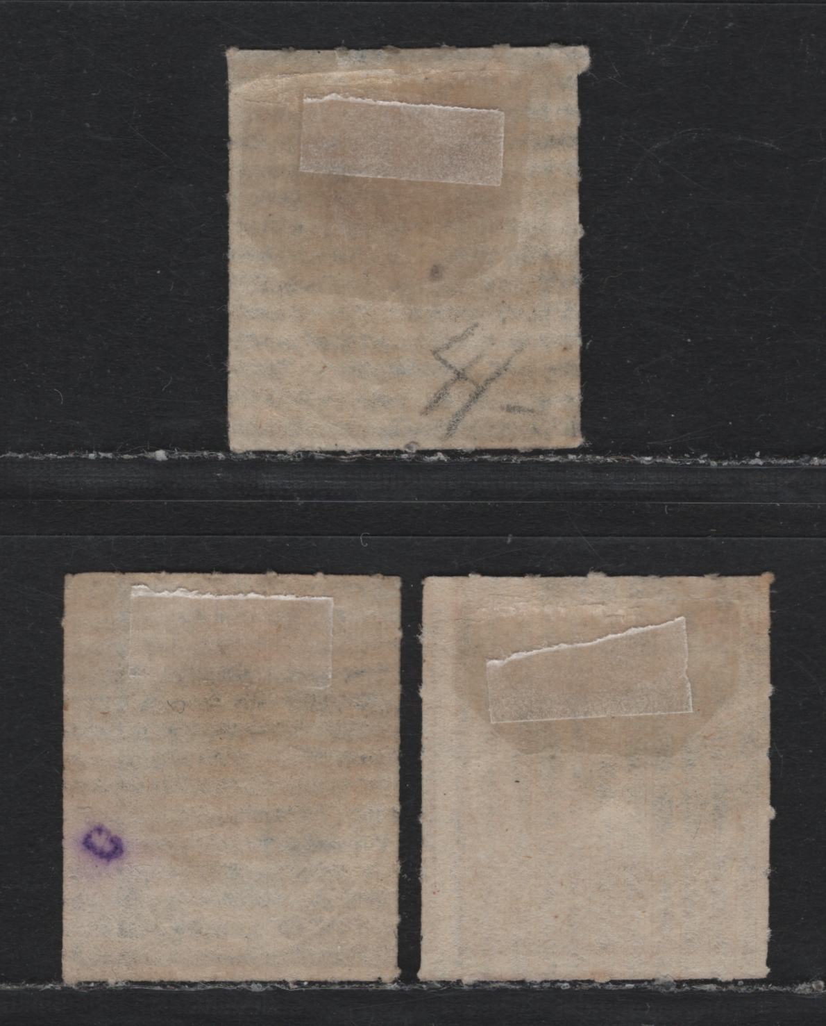 Lot 100 Australia - Victoria SG#70-71 (SC# 47, 48a) 2d - 4d Violet - Dull Red Rose , 1858 Rouletted Emblems Issue, 2 Fine Used Singles, Rouletted 5-7, Horiz. & Vert Laid Papers, Two Shades of The 2d.