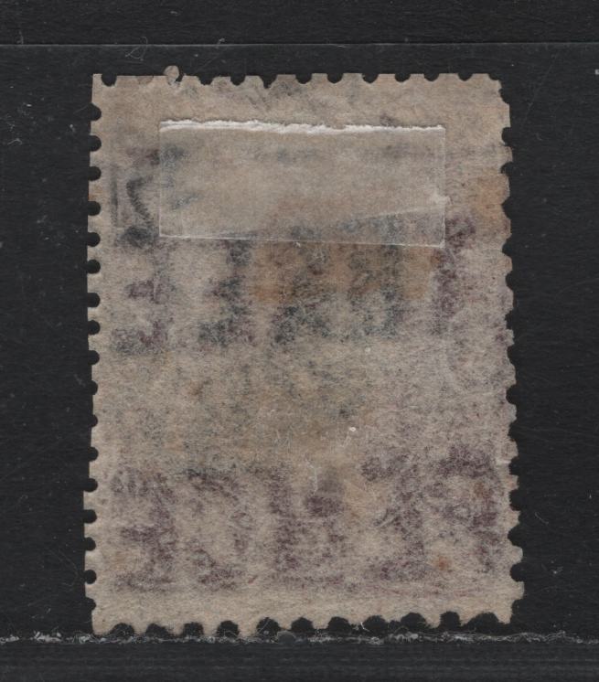 Lot 105 Australia - Victoria SC#58(SG# 41) 3d Maroon, 1860-1866 Beaded Ovals Issue,Wmk Words Of Value, A VG Used Single Perf 12, Wmk "Three Pence". #1 Melbourne Bootheel Cancel