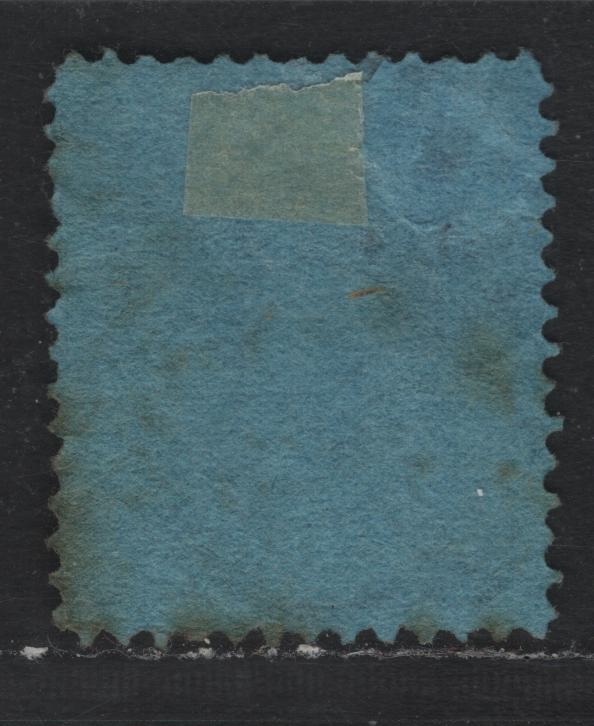 Lot 130 Australia - Victoria SC#138a(SG# 180avar) 1/- Bright Blue On Blue, 1878 Emergency Printings On Coloured Paper, A Fair Used Single Wmk V Over Crown Sideways With Crown Pointing To Right. Perf Unlisted 13 Comp 12 1/2