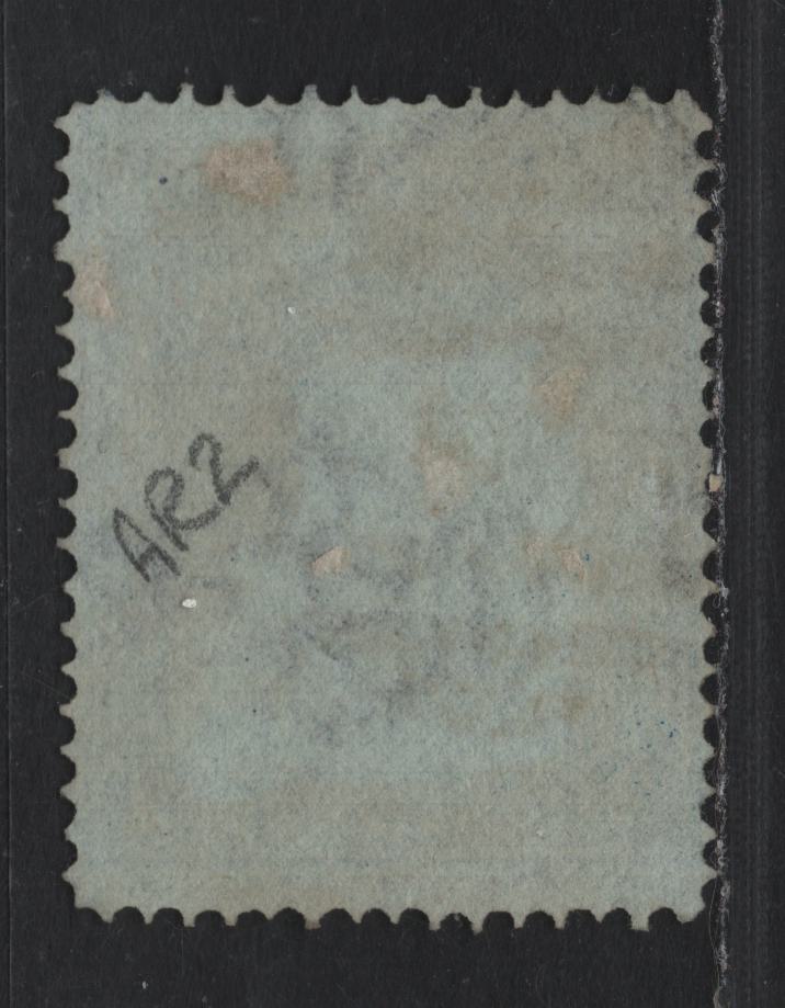 Lot 146 Australia - Victoria SG#258b (SC# AR37b) 2/- Deep Blue on Greenish , 1884-1896 Postal Fiscal Issue, A Fine Used Single, Glazed Paper, Perf 12.5, V Over Crown V1 Sideways Wmk, Victoria Barred Cancel.