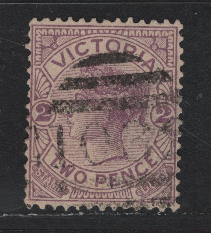 Lot 178 Australia - Victoria SG#314c (SC# 162) 2d Purple , 1886-1896 Reading Design Stamp Duty Issue, A Very Fine Used Single, #1032 Barred Numeral Cancel For Whychproof, Near Mt. Whychproof