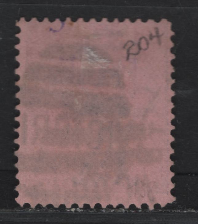 Lot 207 Australia - Victoria SG#395var (SC# 204) 2/- Blue on Rose , 1901-1910 Postage Designs Issue, A Fine Used Single, V Over Crown Sideways Wmk, Perf 12x12.5, Cancelled With Heavy Barred Victoria Cancel, Unlisted In Gibbons.