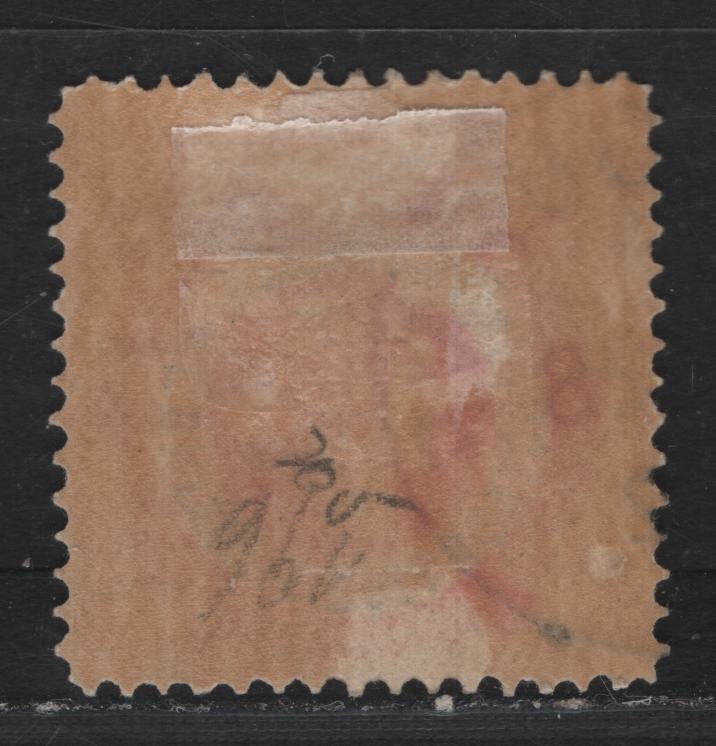 Lot 208 Australia - Victoria SG#398var (SC# 205) 5/- Rose Red & Blue , 1901-1910 Postage Designs Issue, A Very Fine Used Single, V Over Crown Wmk, Perf 12.5, Scarce CTO Example With Crisp 1912 Melbourne Cancel and Full Original Gum.