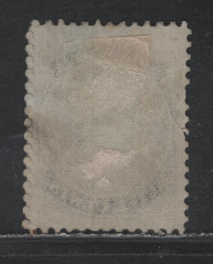 Lot 301 Nova Scotia #10c 5c Dark Blue, 1860-1863 Queen Victoria Issue, A Very Good Unused Single, Cents-VVV Paper, Perf 12x11.75, Well Centered But Small Visible Tear In The Left Margin Mid Way Up.
