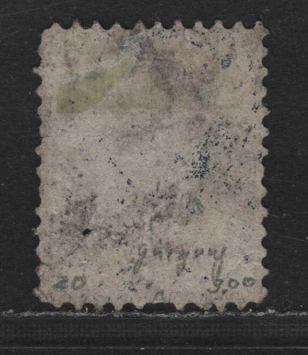 Lot 322 Canada #19 17c Blue, 1859-1864 Queen Victoria First Cents Issue, A Fair Used Single Perf 11.75 x 12, Unchecked As To Specific Paper Type. Several Faults