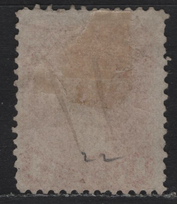 Lot 326 Canada #22b 1c Brown Red, 1868 Large Queens Issue, A Fine Used Single On Thin Paper( FO-FO), Perf 12