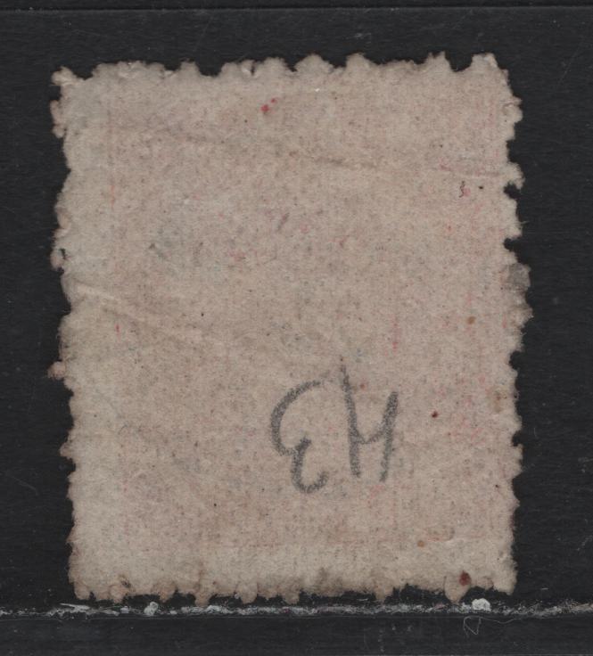 Lot 336 Fiji SG#45a (SC# 43) 6d Bright Rose , 1878-1899 Monogram Issue, A Very Good Used Single, Rough Perf 10