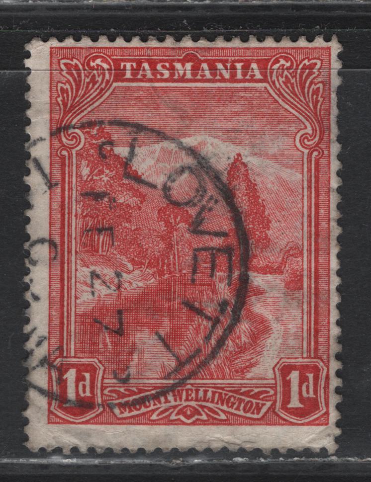 Lot 43 Australia - Tasmania SG#230 (SC# 87) 1d Carmine , 1880-1910 Engraved Pictorial Issue, A Very Good Used Single, Feb 27 1903 Lovett CDS Cancel