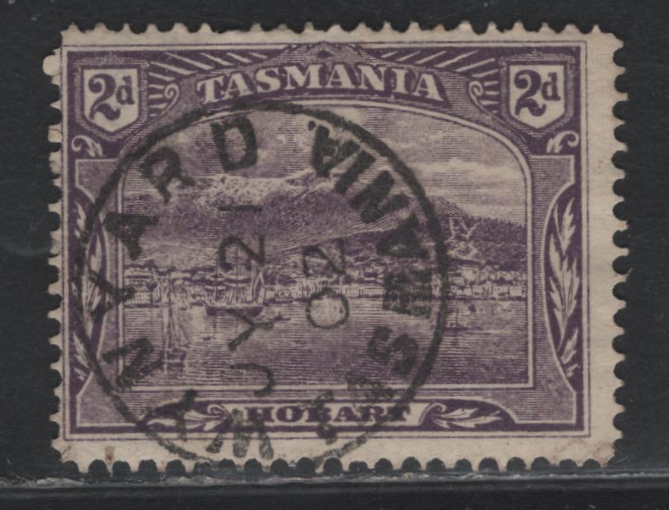Lot 55 Australia - Tasmania SG#239 (SC# 97) 2d Reddish Violet, 1902-1905 Lithographed Pictorial Issue, A Fine Used Single, V Over Crown Sideways Wmk, Perf 12.5, SON July 21 1902 Wynyad Cancel.