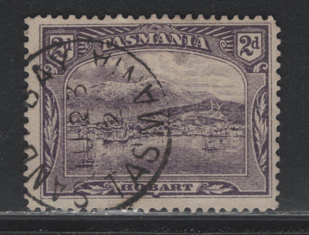 Lot 57 Australia - Tasmania SG#239 (SC# 97) 2d Deep Reddish Violet, 1902-1905 Lithographed Pictorial Issue, A Fine Used Single, Perf 12.5, June 23 1912 Sandy Point Cancel, A Suburb Of Hobart.